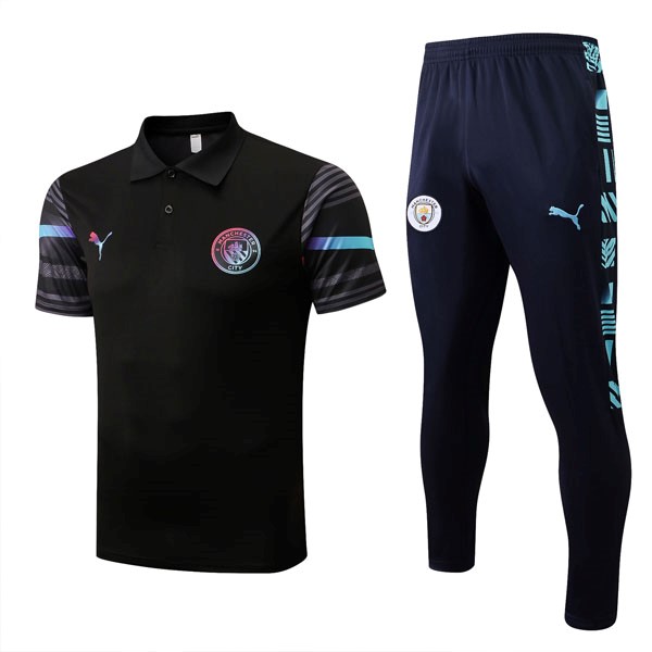 Polo Manchester City Set Completo 22/23 Nero